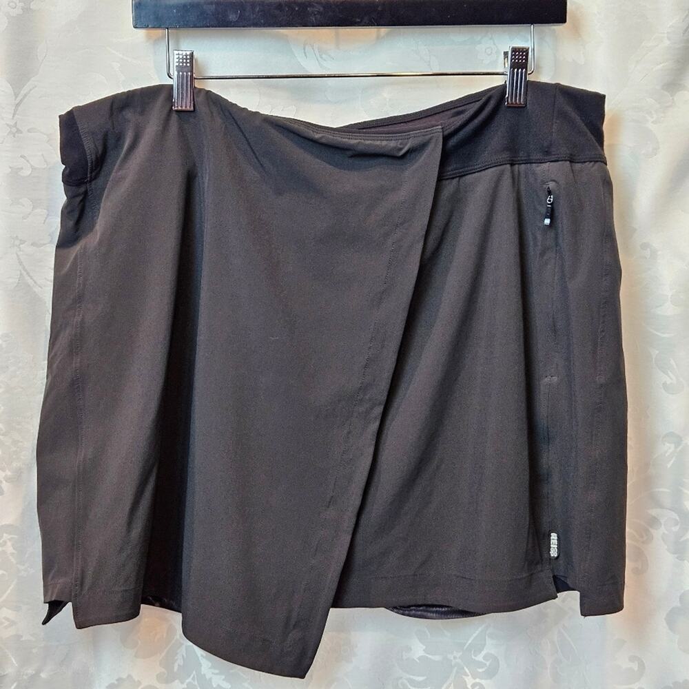 REI Womens skort XL mesh liner skirt shorts black